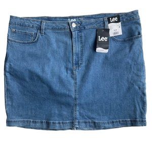 Lee Womens Size 22 stretch Midrise regular fit denim Skort NWT